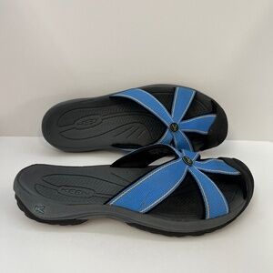 Keen Women's Bali Slide on Sandals Blue Size 9.5 Slip On Closed Toe Flip Flops